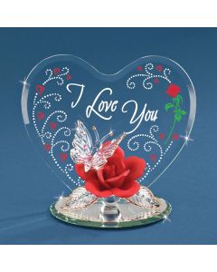 Red Rose with Butterfly