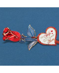 "My Wife You're a Wonderful Mom" Red Rose