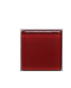 Crystal Glass Tile - 1" x 1" RED - 1SF