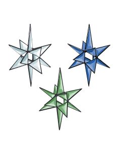 3-D Open Center Star Bevel Cluster, 6-7/8" x 5-1/8"