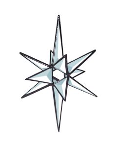 Clear 3-D Open Center Star Bevel Cluster