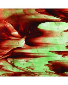 Youghiogheny Ice White, Dark Green, Copper Red Stipple Glass