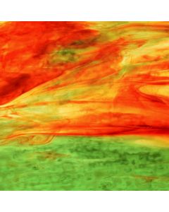 Youghiogheny Yellow, Red, Green Stipple Glass