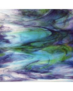 Youghiogheny Blue, Ice White, Purple, Green Stipple Glass