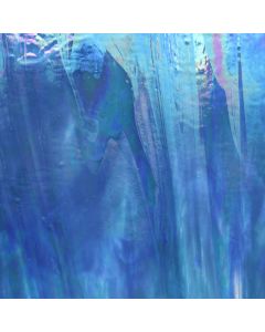 Wissmach Crystal and Reactive Blue Luminescent Fusible COE 96 Glass