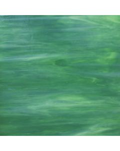 Wissmach Hunter Green and White Fusible COE 96 Glass