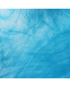 Wissmach Blue and Clear Wispy Fusible COE 96 Glass