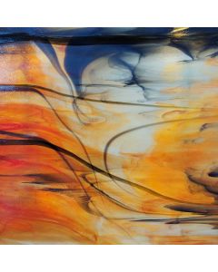 Youghiogheny Gray Opal with Red and Black Streaks COE96 Glass