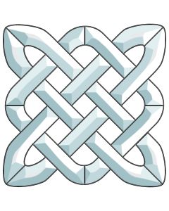 Celtic Knot Bevel Cluster, 9-1/2" x 9-1/2"