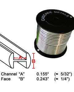 Round H Lead Came, 1/4", 15 lb. Spool (RH-6)