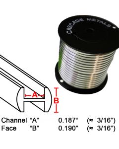 Round H Lead Came, 3/16", 15 lb. Spool (RH-5)