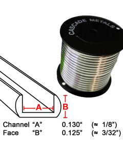 Flat U Lead Came, 1/8", 15 lb. Spool (RU-90)