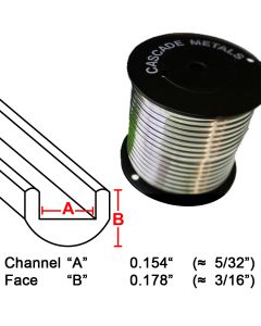 Round U Lead Came, 3/16", 15 lb. Spool (RU-87)