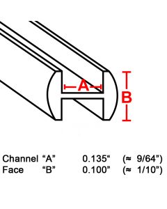 Suncatcher H Lead Came, 3/32", 3' strip (RH-2)