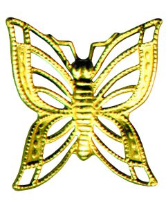 Small 3-D Butterfly Brass Accessories, pack/12