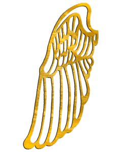 Small Angel Wing Filigree, 2" x 4-1/4"