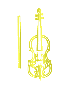 Bass with Bow Jumbo Musical Instrument Filigree