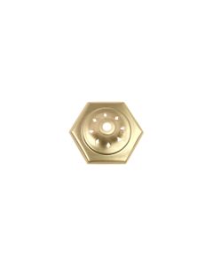 Vented Hexagon Brass Vase Cap, 3"