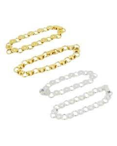 Plated Link Bracelet, pack/2