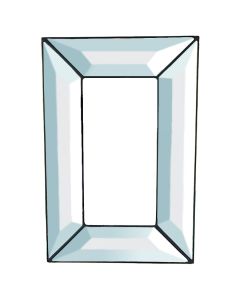 Rectangle Frame Bevel Cluster, 9" x 6"