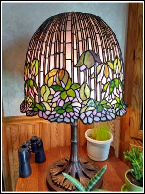 Local Artist: Michael Golden Floral Lamp