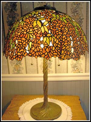 Local Artist: Michael Golden Floral Lamp