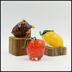 Lemon, Apple, or Acorn Hot Glass Option