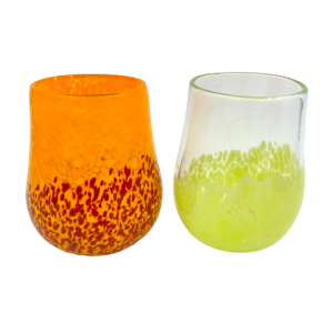 Stemless Wine Glasses Hot Glass Option